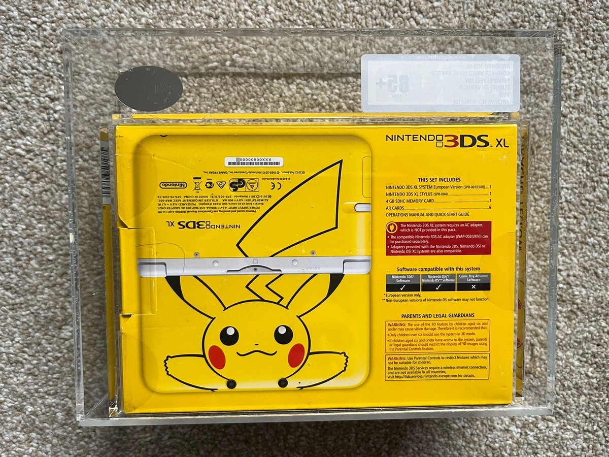 POKEMON - PIKACHU 3DS XL CONSOLE - YELLOW - GRADED - UKG VGA