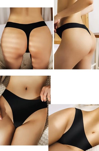 5 Pack Women Seamless Brazilian Style Panties Soft Stretch Thong. Tan Size L - Picture 5 of 5