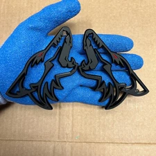 Coyote Emblem Badges Red Eye New Matte Black  Custom Look