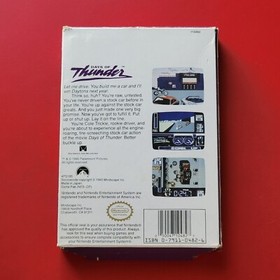 Juego Nintendo NES Days of Thunder con Caja y Manual Funciona Tom Cruise Racing