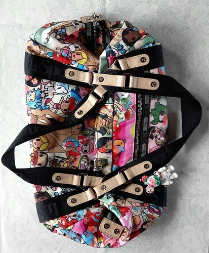 Tokidoki Collaboration Lesportsac Boston Bag USED good condition JAPAN LIMITED - Picture 3 of 7