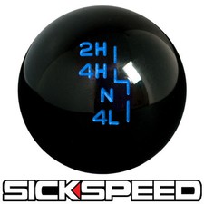 Black W Blue Inlay Transfer Case Shift Knob For Jeep Yj Tj Jk Gear Shifter