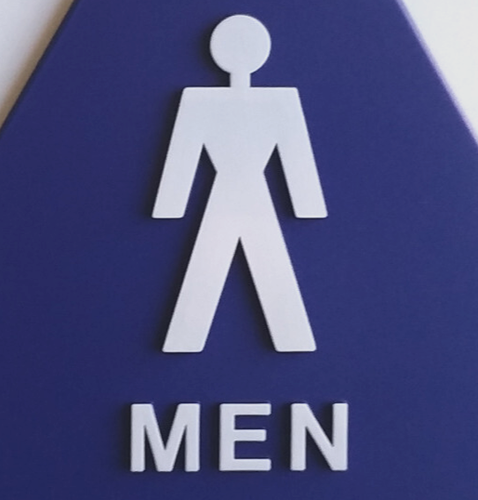 MEN Sign Blue Public Accommodation Facilities - Picture 3 of 3