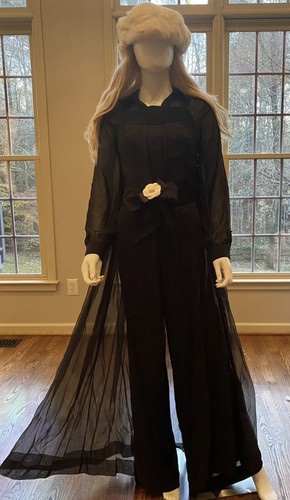 New Chanel 2017 Barbie Black Jumpsuit Dress Pant Jacket 34 36 2 4 6 Belt Top S M - Picture 23 of 24