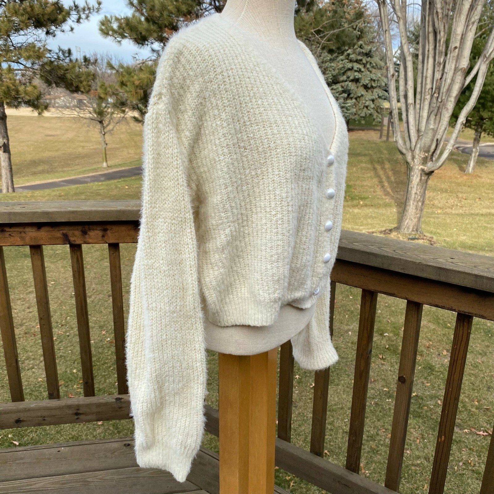 Nasty Gal Fuzzy Cardigan Sweater 