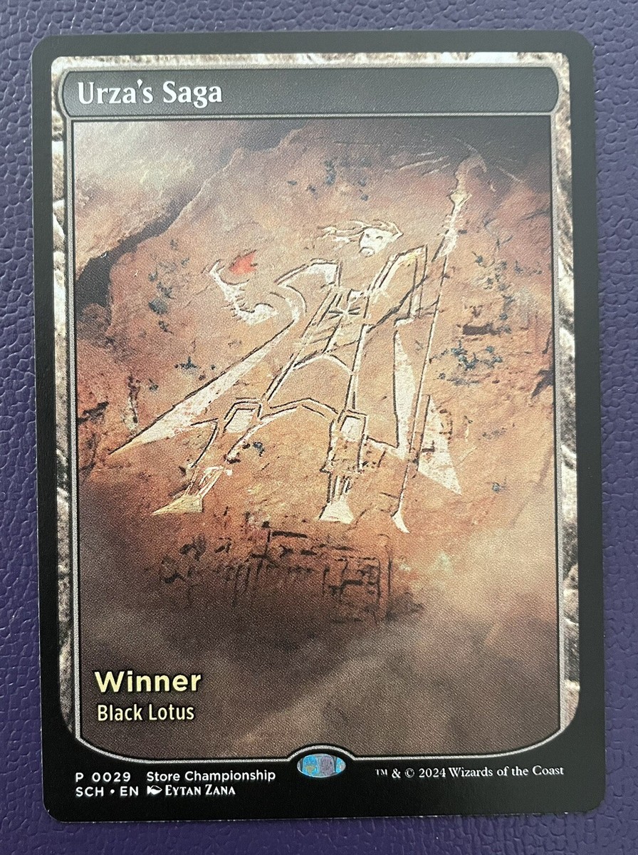 NON-Foil Textless Urza's Saga Store Championship Winner BLACK