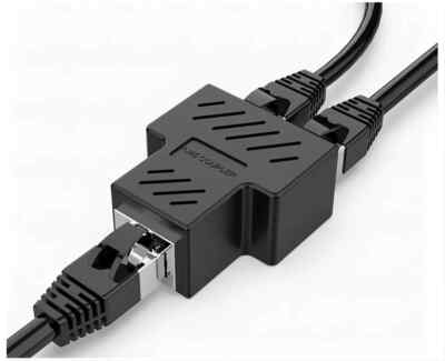 RJ45 Adapter Splitter Verteiler 8P8C Ethernet LAN Netzwerkkabel Kabel CAT5 CAT6