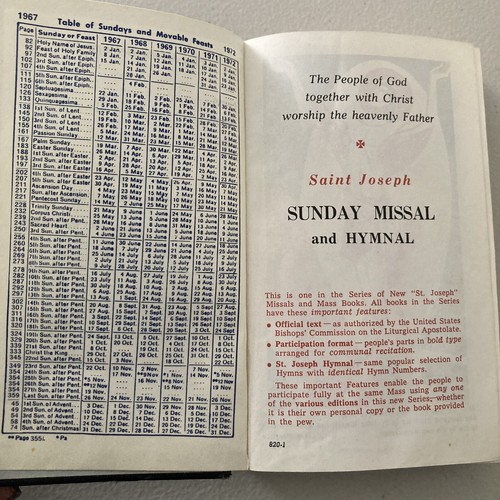 New…St Joseph SUNDAY MISSAL Hymnal Vintage 1966 Devotional Missal Mass Book - Picture 6 of 24