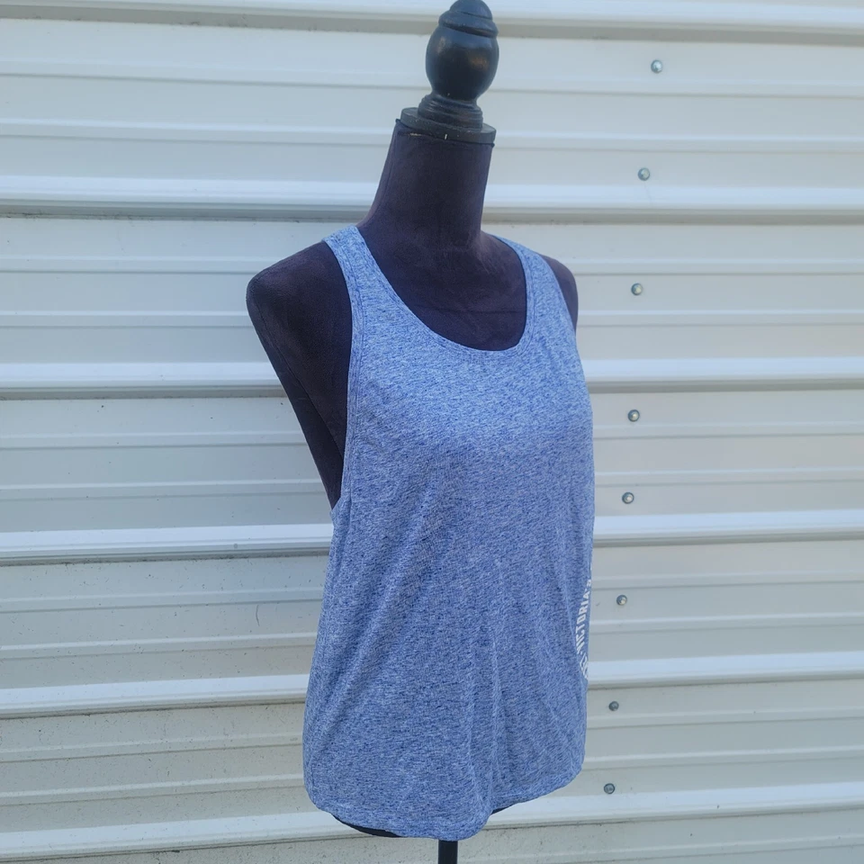 Regata feminina Victoria's Secret azul racerback linho anjo mistura poli P - Imagem 4 de 4