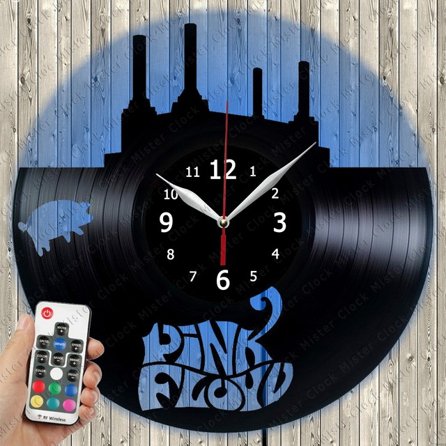 LED Clock Pink Floyd LED Light Vinyl Record Wall Clock LED Wall Clock