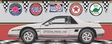 1984 PONTIAC FIERO INDY PACE CAR GARAGE SCENE BANNER MURAL ART  VARIOUS SIZES