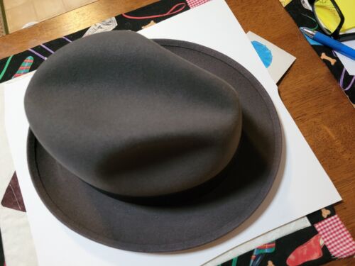 NEUF chapeau Fedora vintage pedigree Fifth Avenue New York gris feutre 6 5/8 - Photo 1/6