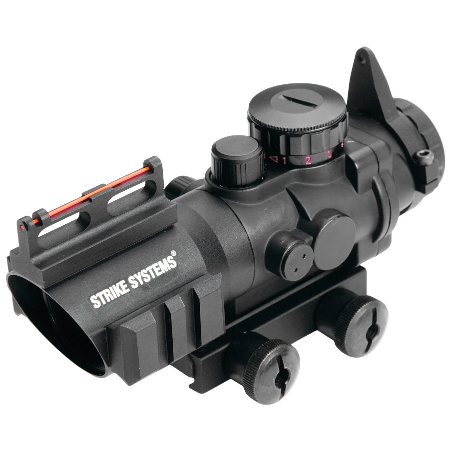 SYSTÈMES DE GRÈVE SCOPE 4 X 32 CROIX ROUGE/VERTE VUE + FIBRES OPTIQUES AIRSOFT T - Photo 1/1