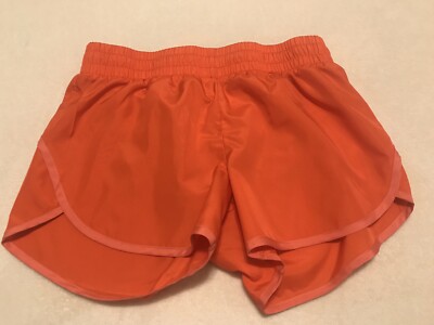 Athletic Works Womans Athletic Running Orange Shorts Drawstring Size Medium