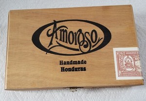 Amoroso  Wooden Cigar Box  Honduras 