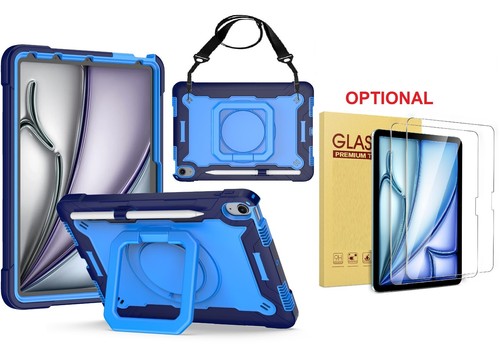 For 13'' 12.9'' 11" 10.9" iPad Air/ iPad Pro Case with 360 Degree Rotating Stand - Picture 64 of 88