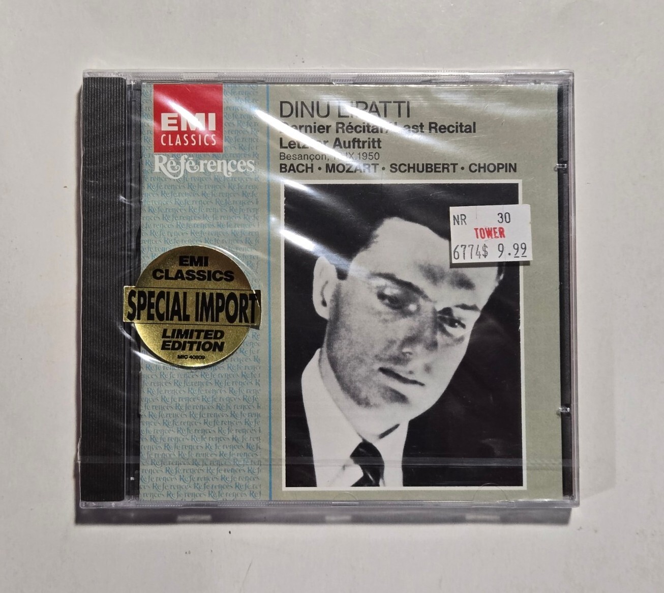 Dinu Lipatti: Last Recital CD (EMI Classics, 1994) -- NEW! SEALED!!