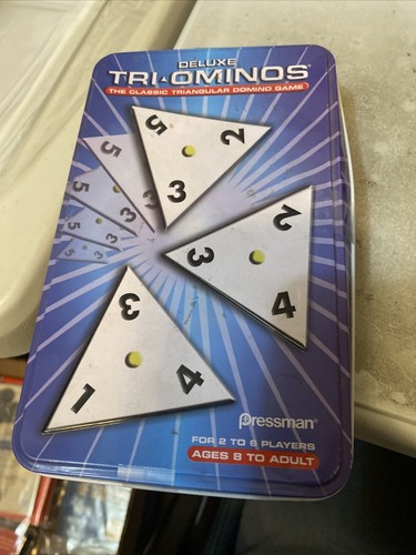 Pressman 2001 DELUXE TRI-OMINOS Tin Box