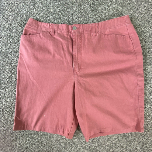 Gloria Vanderbilt Shorts Womens 18 Orange Peach Front Pockets Cotton Blend - Picture 15 of 16