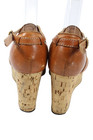 Chloe Womens Leather Cork Platform Wedge Sandals Brown Size 36 6 — photo 3