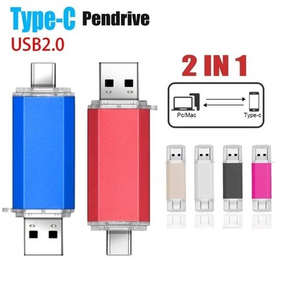 USB 2.0 Type C Flash Drive OTG High-Speed Data Memory Storage for Phone
