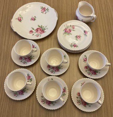 Antikes Teeservice, 20er Jahre, Johnson Brothers Old English Miniver Rose