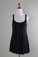 EILEEN FISHER 138 Solid Black Lined 100 Silk Stretch Tank Top Size XS