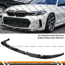 For 23-26 BMW M340i 330i G20 J Style Real Carbon Fiber Front Bumper Lip Splitter
