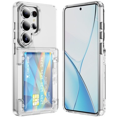 Fr Samsung S26 S25 S24 S23 S22 Ultra FE Case Card Holder Shockproof Stand Cover