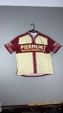 Louis Garneau Piermont Bicycle Connection Shirt Mens Large Maroon Yellow Cycling