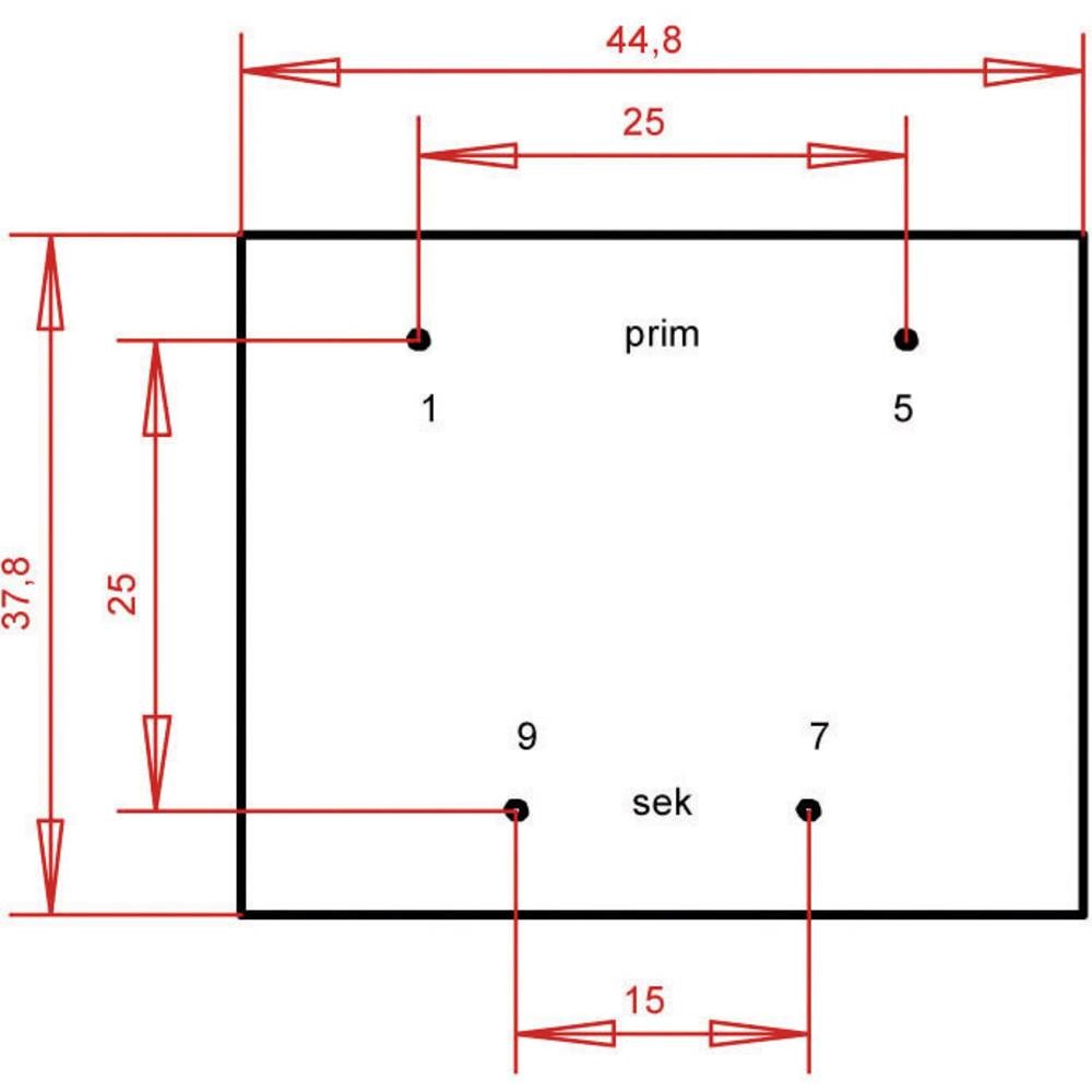 Transformateur PCB Gerth 230V 24V résistant pour électronique de précision