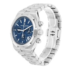 Vacheron Constantin Overseas 5500V/110A-B148 Blue Chronograph Dial Fixed Beze... 5