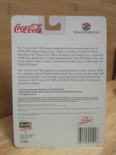 Revell 1/64 Nascar diecast #1 Coca-Cola 600 Coke Charlotte Chevy 1997 NIP - Picture 6 of 6
