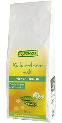 Rapunzel - Kichererbsenmehl geröstet (500g) Bio - Mehl aus Kichererbsen Backen