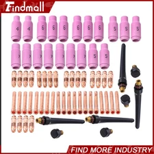 Findmall 68Pcs TIG Torch Consumables Accessories Kit For TIG Welding Torch
