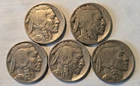 5 - 1934 - 1938   BUFFALO NICKELS , CLEAR DATES    12072