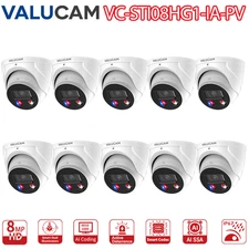 Valucam 8MP 4K IP PoE AI Camera Human Detection Active Deterrent 25/30 fps Audio