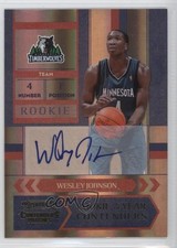 2010-11 Playoff Contenders Patches Gold 43/49 Wesley Johnson #4 Auto 0v0