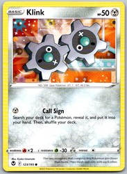 Klink 123/195 Silver Tempest Common Pokemon Card