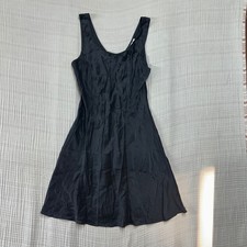 Vintage Victoria's Secret Black Silk Slip Dress Nightgown Large