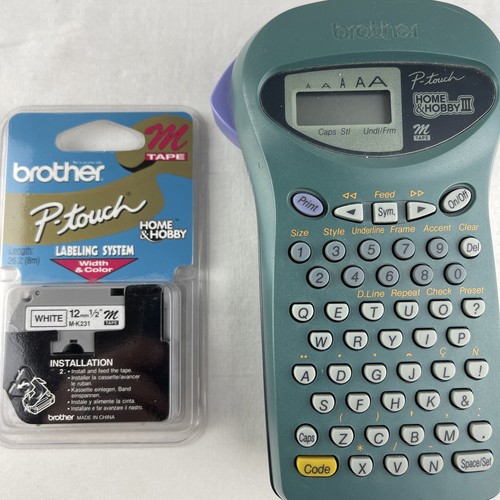 Brother P-Touch 85 Home & Hobby III M-Tape Handheld Label Maker/Printer Tested