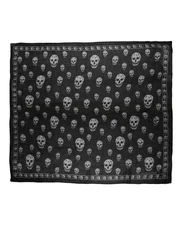 Alexander McQueen Mens Skull Print Silk Scarf