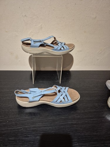 Hotter Maisie sandali da donna in pelle blu taglia UK 6 (H6) - Foto 3 di 9