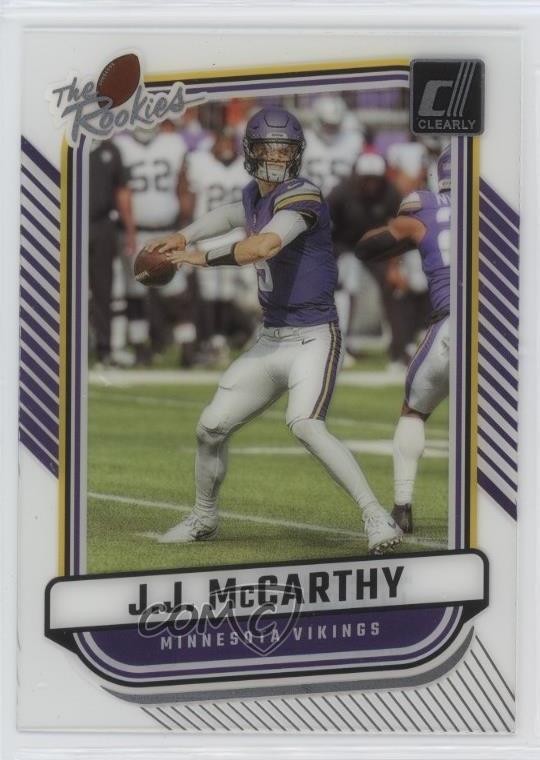 2024 Panini Clearly Donruss Clearly The Rookies JJ McCarthy #10 RC 8mm