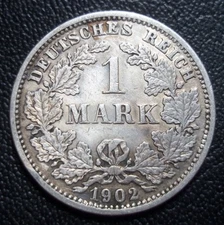 1902  D - 1  MARK  GERMANY - SILVER -