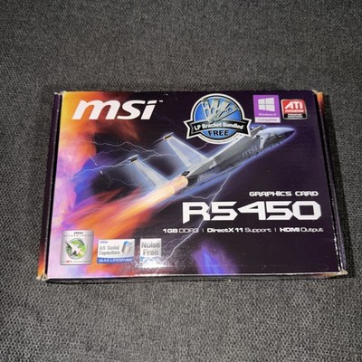 ATI Radeon MSI RS450 1GB DDR3 HDMI DirectX 11 Graphics Card  NEW IN BOX