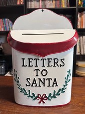 Large Metal Letters to Santa Mailbox Christmas Holiday Decoration