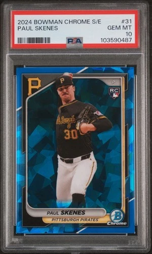 2024 Bowman Chrome Sapphire Edition Paul Skenes #31 (RC) PSA 10 Pirates Rookie