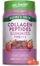 Nature  s Truth Beauty Collagen Type 1  3 60 Gummies Strawberry Flavor Skin Hair