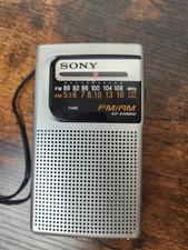 Sony ICF-S10MK2 Pocket Radio with Speaker - Silver - ECU - TESTED SEE VIDEO VTG
